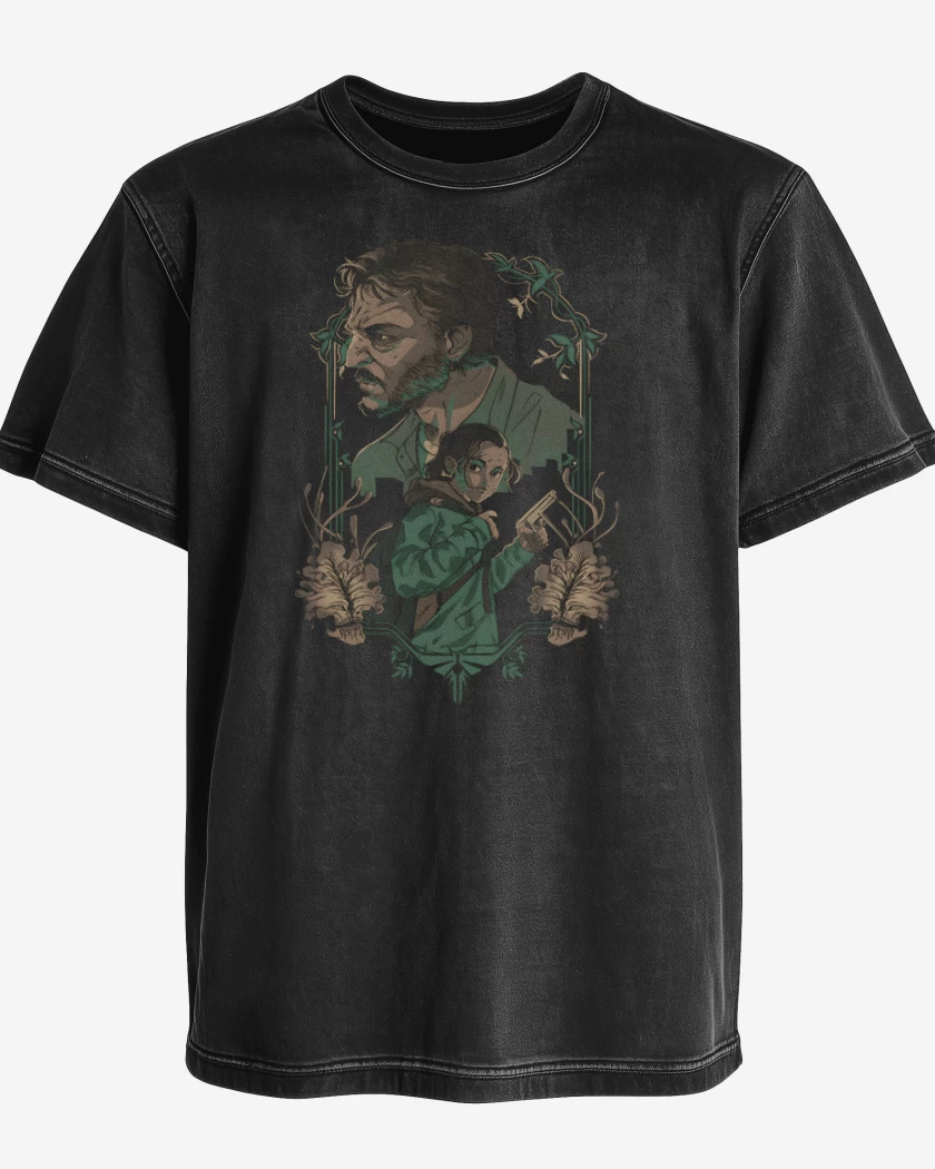 Polera desgastada Negro de TLOU Serie