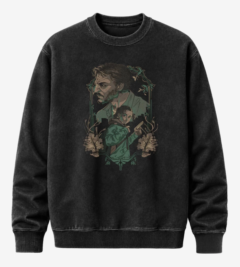 Poleron Polo Acid Wash Negro de TLOU Serie