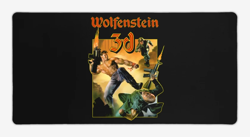Mouse pad Gamer Negro de Wolfenstein 3D