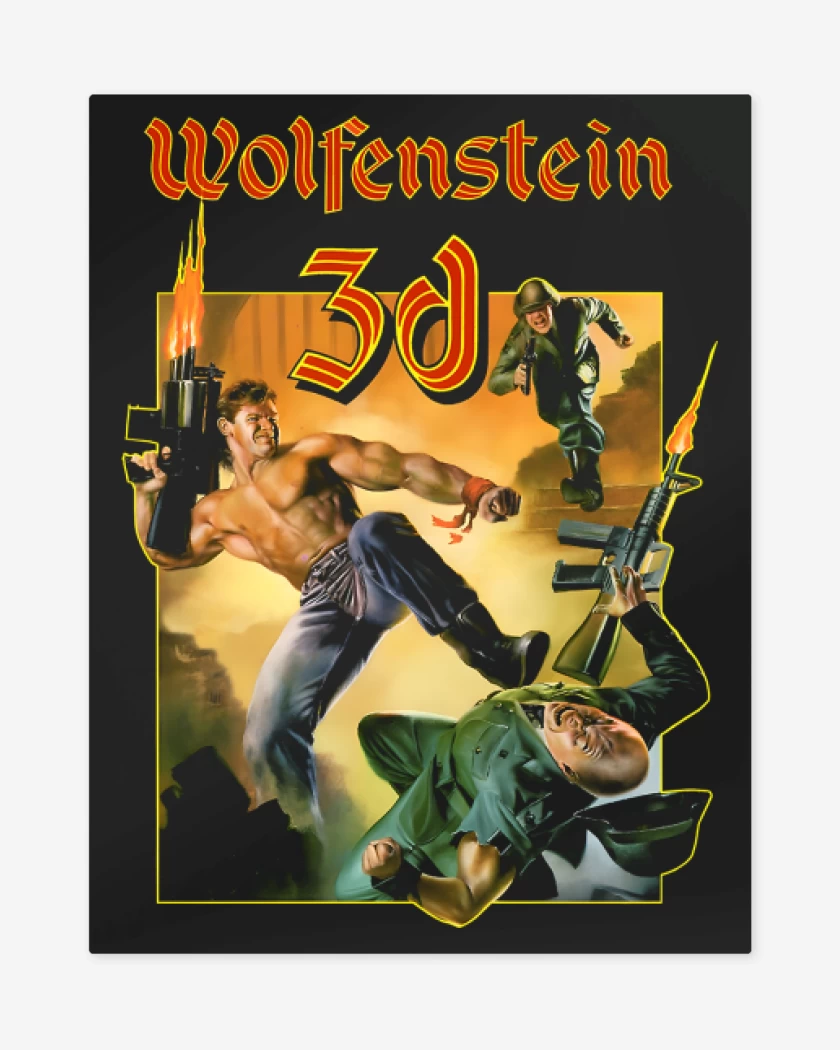 Print metalico Negro de Wolfenstein 3D