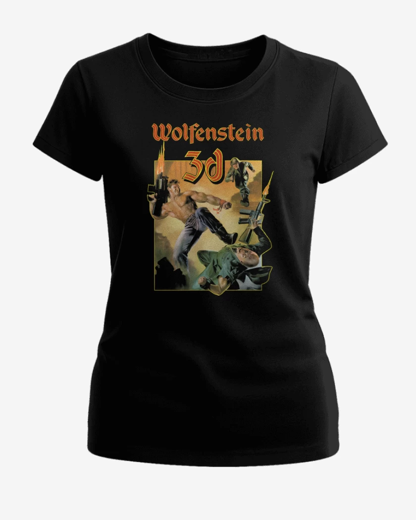 Polera de Mujer Negro de Wolfenstein 3D