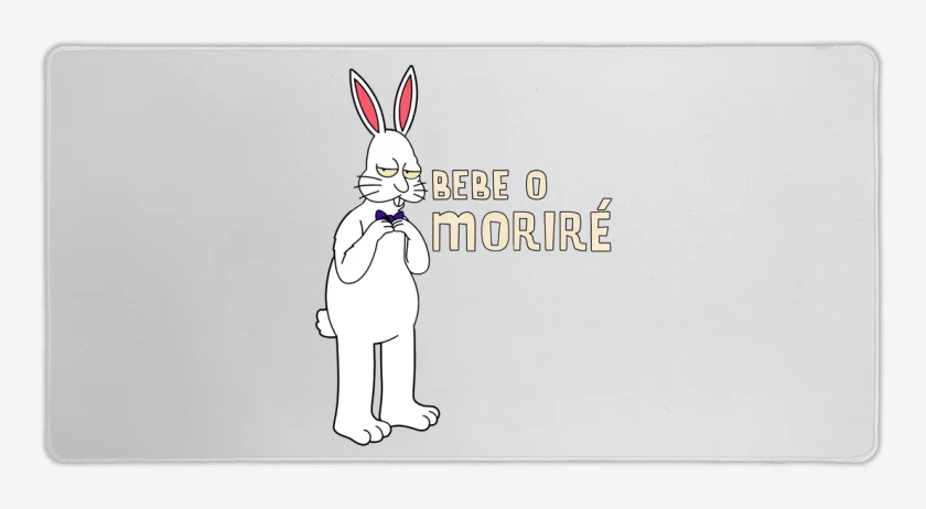Mouse pad Gamer Blanco de Bebe o moriré
