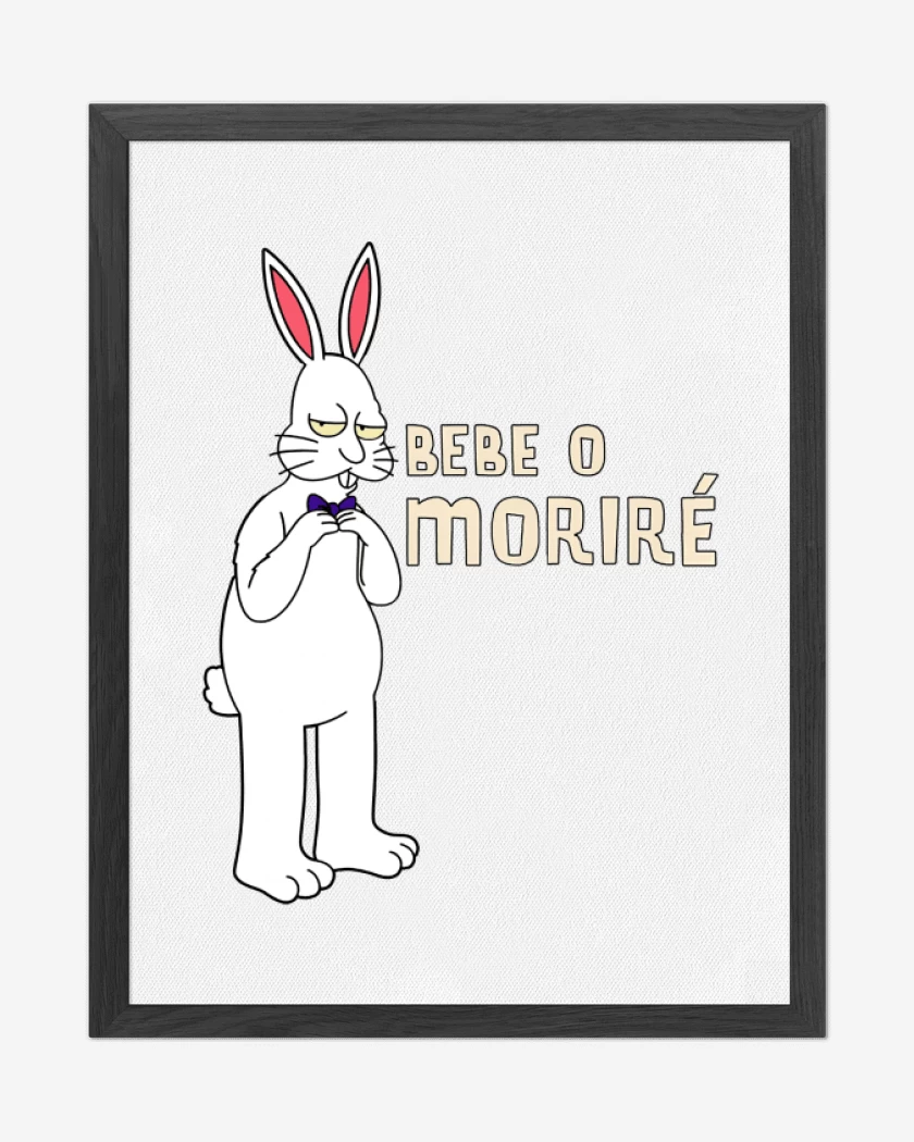 Cuadro decorativo Blanco de Bebe o moriré