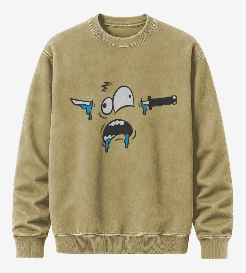 Poleron Polo Acid Wash Beige de Apuñalao