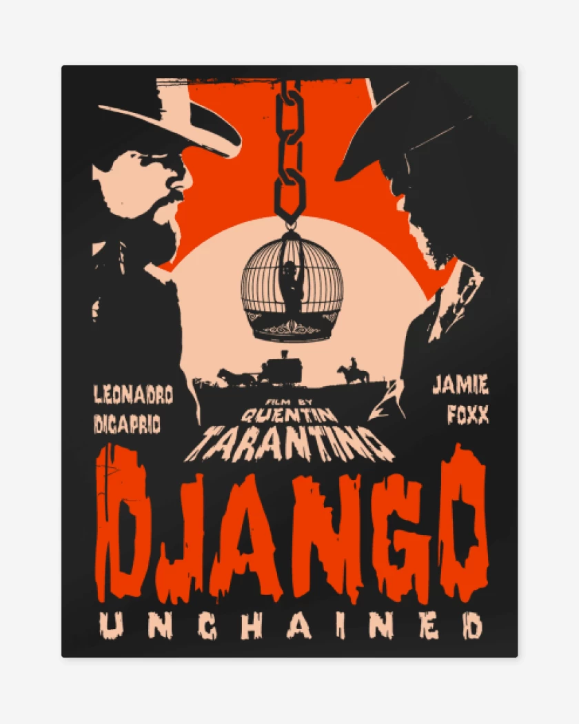 Print metalico Negro de Django
