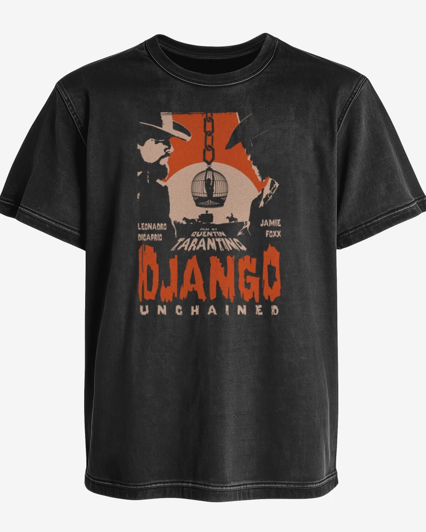 Polera desgastada Negro de Django
