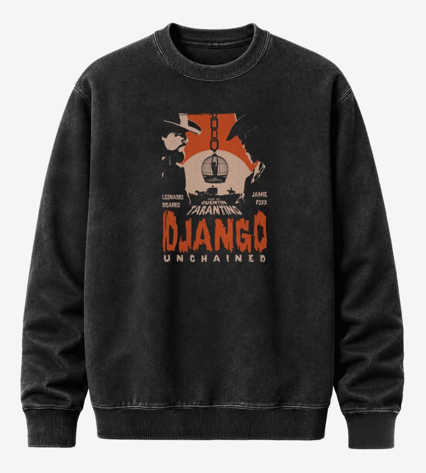 Poleron Polo Acid Wash Negro de Django