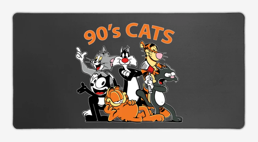 Mouse pad Gamer Gatos de los 90s