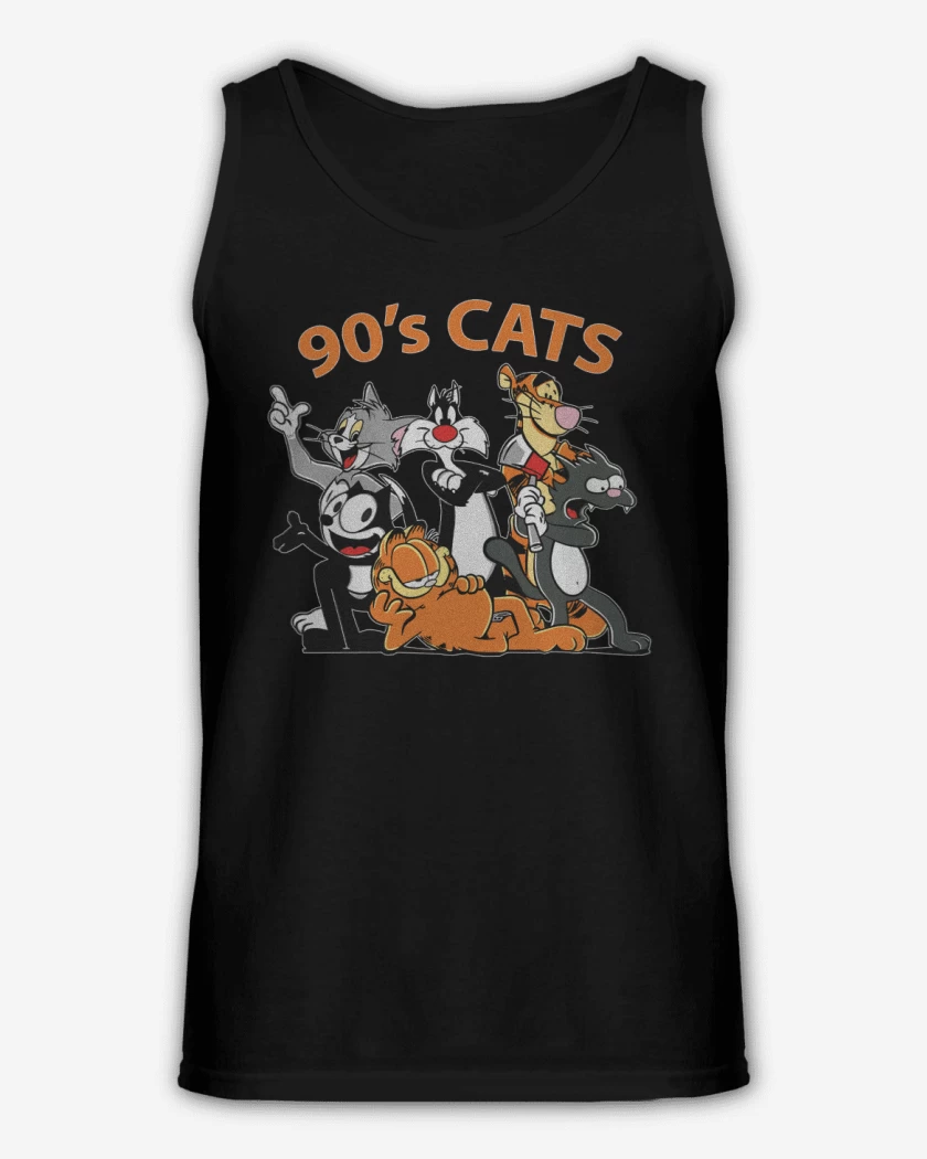 Sudadera Negro de Gatos de los 90s