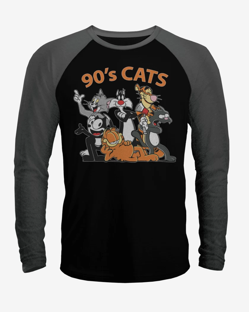 Polera Raglan Gatos de los 90s