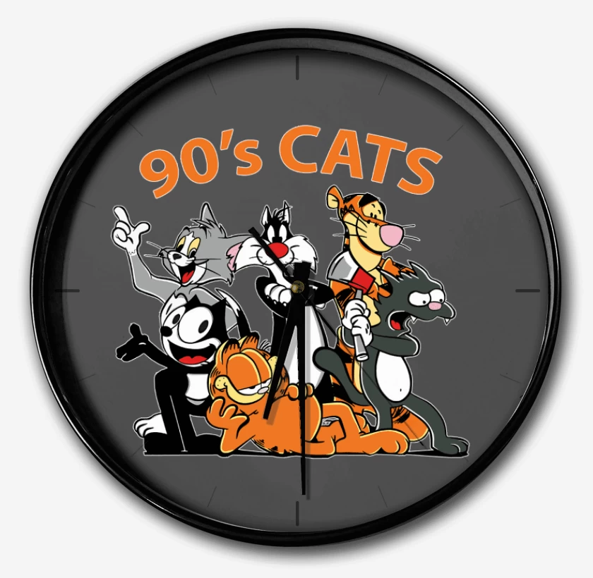 Reloj Carbon de Gatos de los 90s