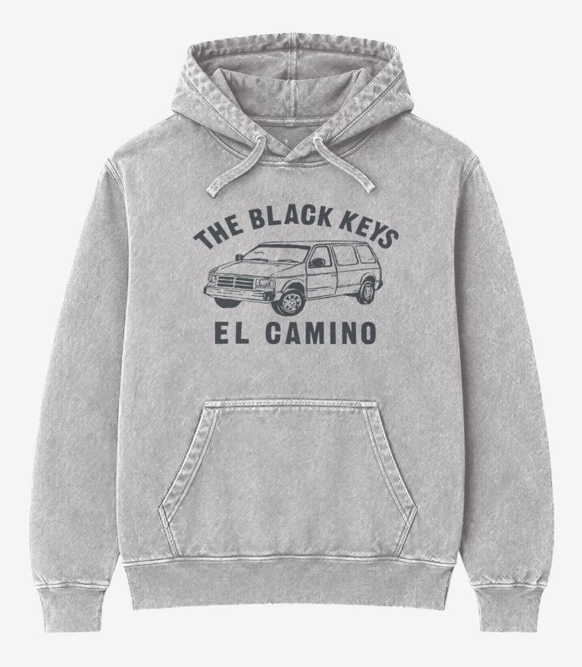 Poleron Canguro Acid Wash Gris Melange de El camino
