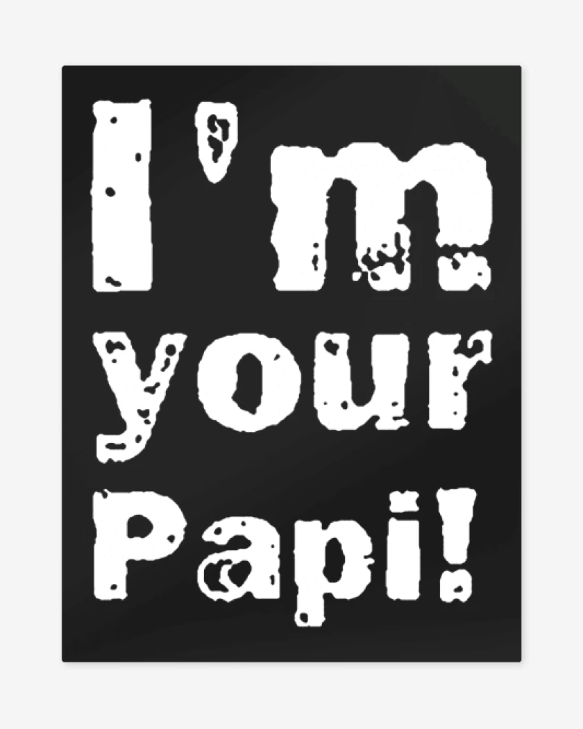 Print metalico Negro de Im your papi