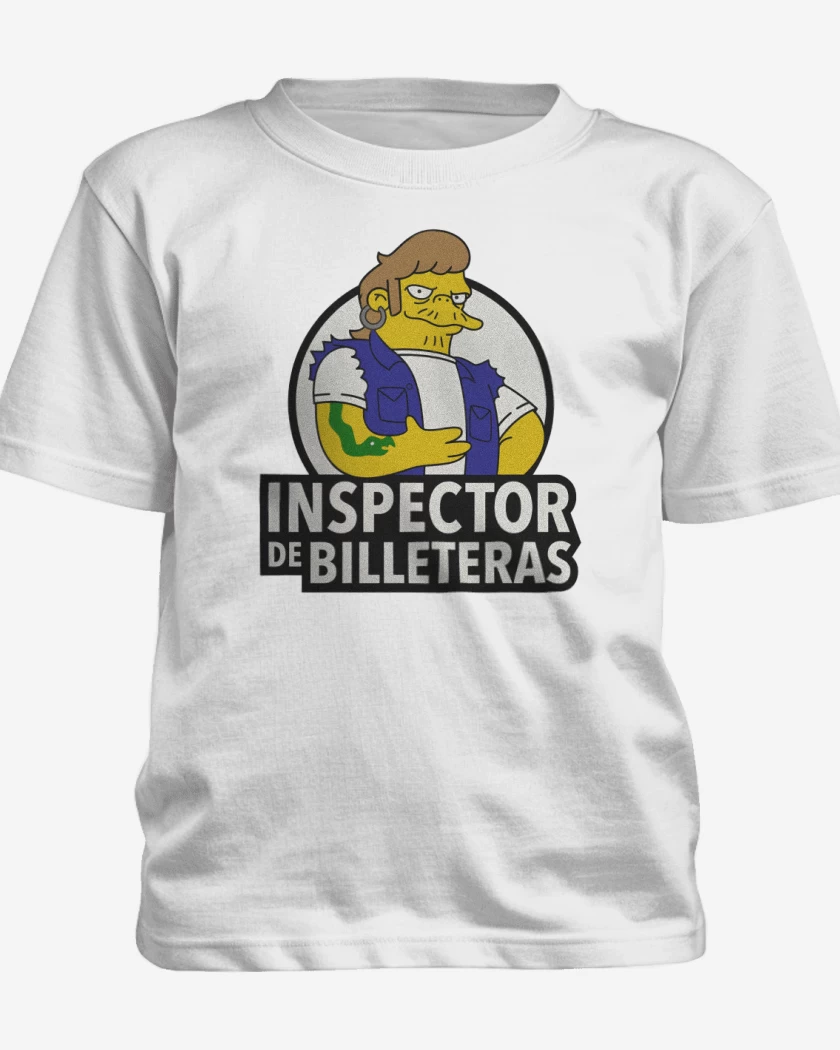 Polera de niño Blanco de Inspector de billeteras