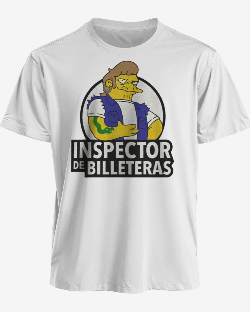 Polera premium Blanco de Inspector de billeteras
