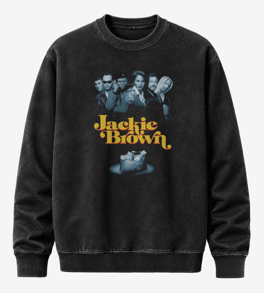 Poleron Polo Acid Wash Negro de Jackie Brown