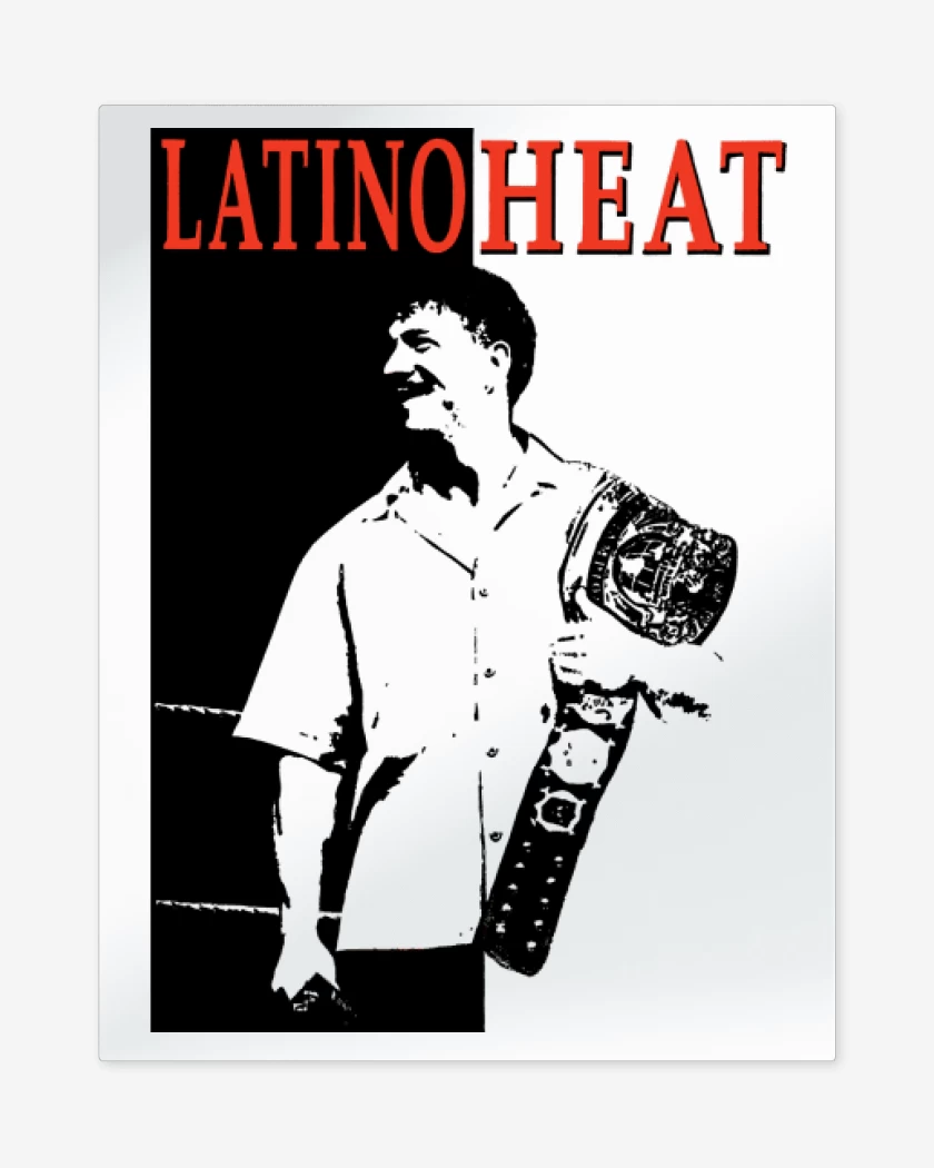 Print metalico Blanco de Latino Heat Eddie