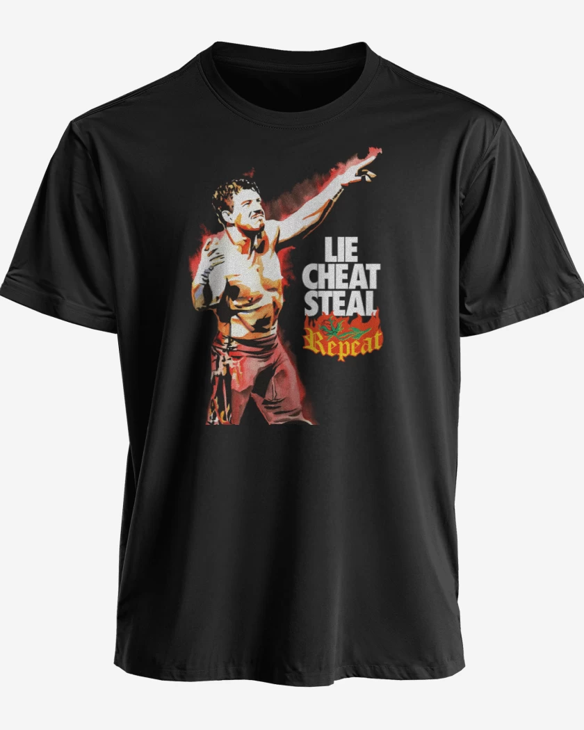 Polera premium Negro de Lie Cheat Steal