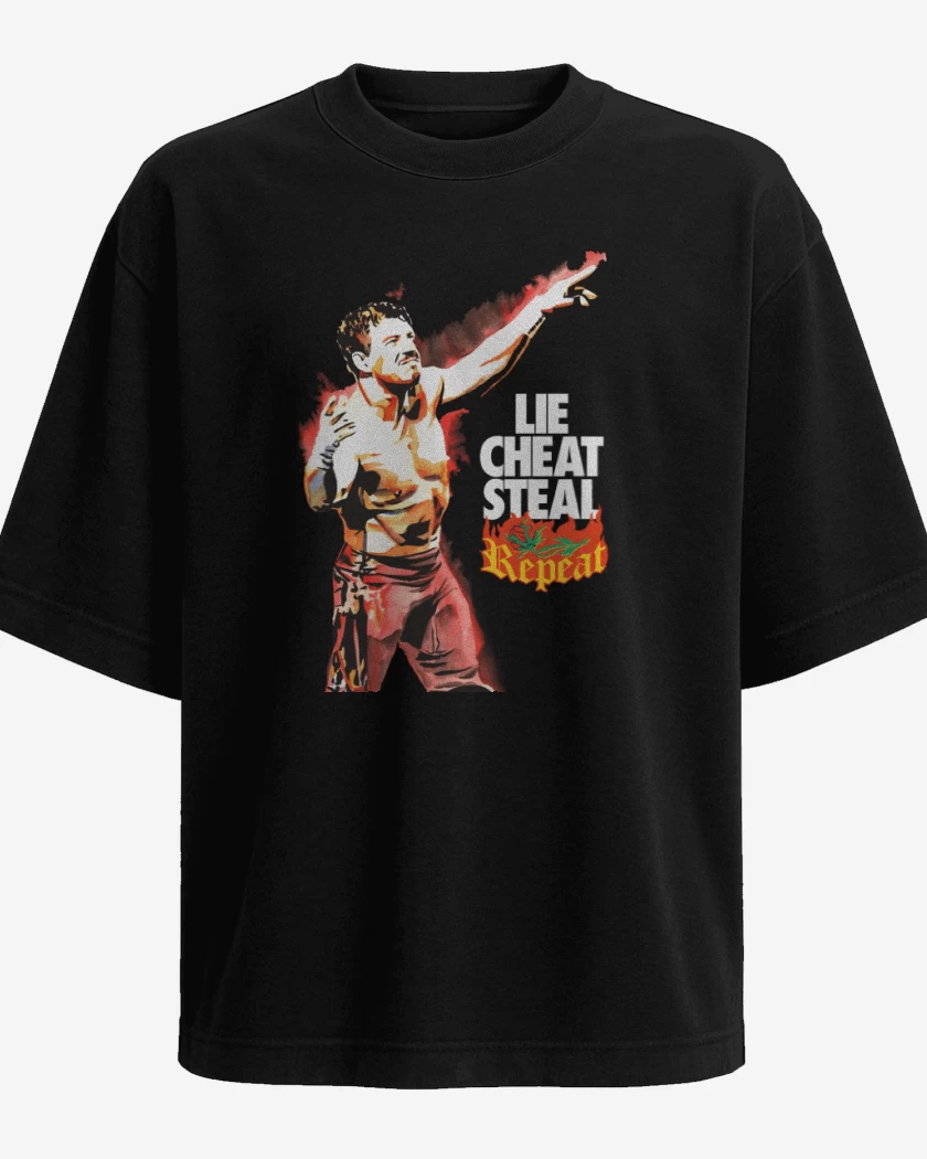Polera Oversize Lie Cheat Steal