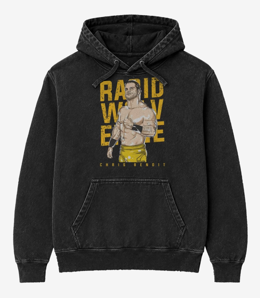 Poleron Canguro Acid Wash Negro de Rabid Wolverine