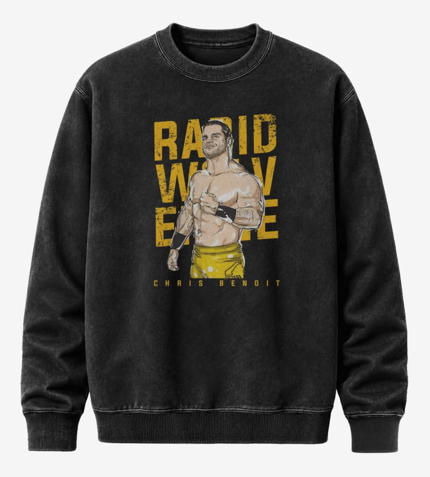 Poleron Polo Acid Wash Negro de Rabid Wolverine