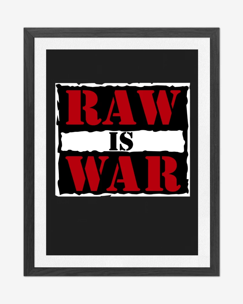 Cuadro decorativo Negro de Raw is war