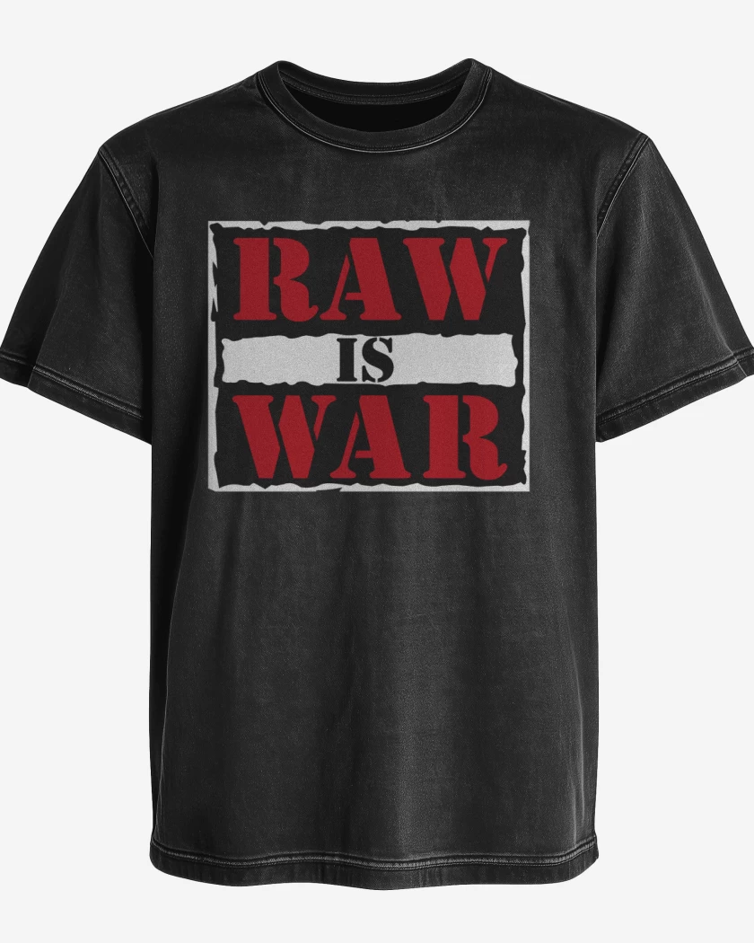 Polera desgastada Raw is war