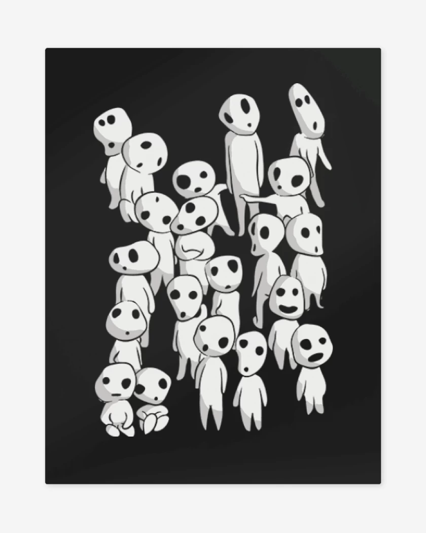 Print metalico Negro de Kodama