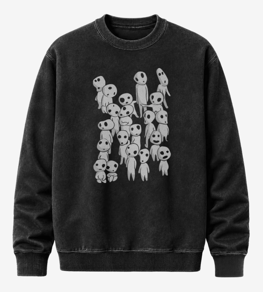 Poleron Polo Acid Wash Negro de Kodama