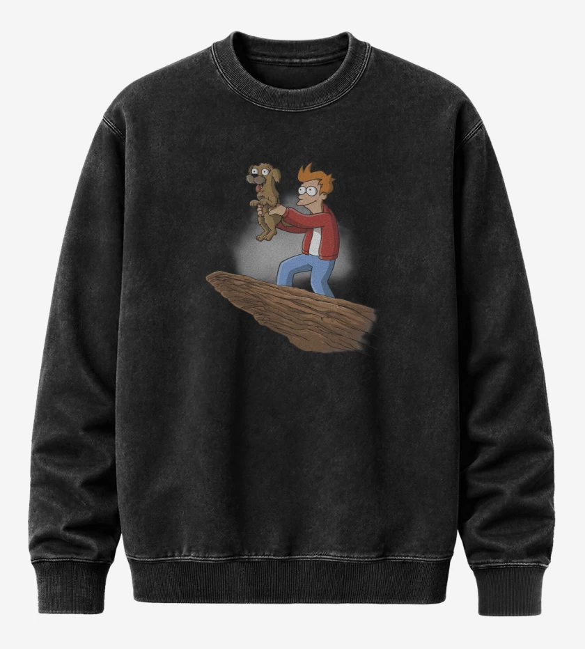 Poleron Polo Acid Wash Negro de Seymour Diera