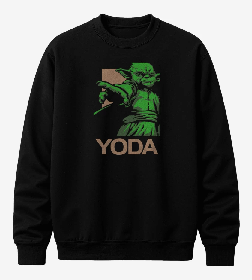 Poleron polo Negro de Yoda el brigido