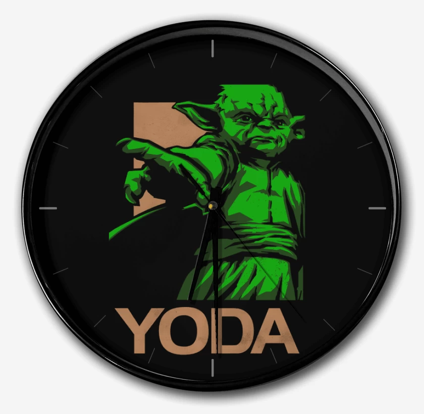 Reloj Negro de Yoda el brigido