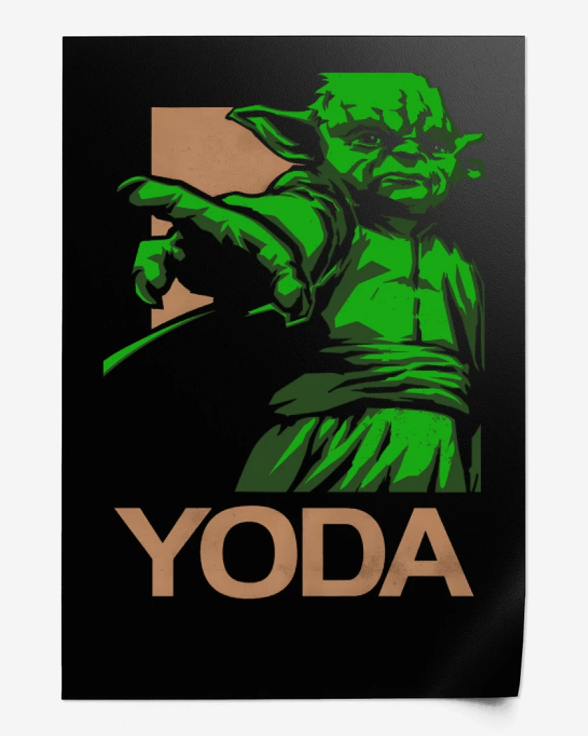 Print Negro de Yoda el brigido