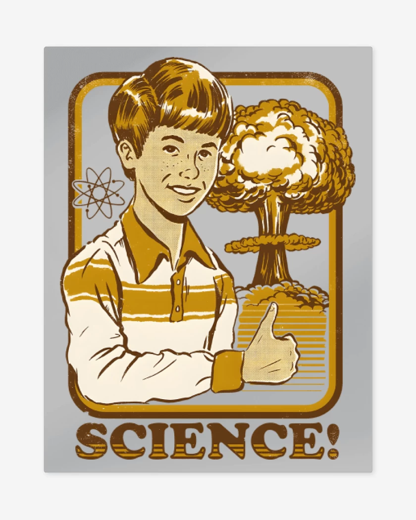 Print metalico Gris Melange de Science