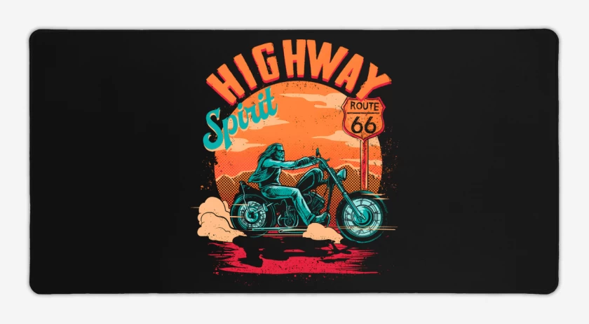 Mouse pad Gamer Negro de Highway Spirit