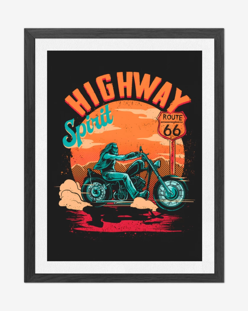 Cuadro decorativo Negro de Highway Spirit