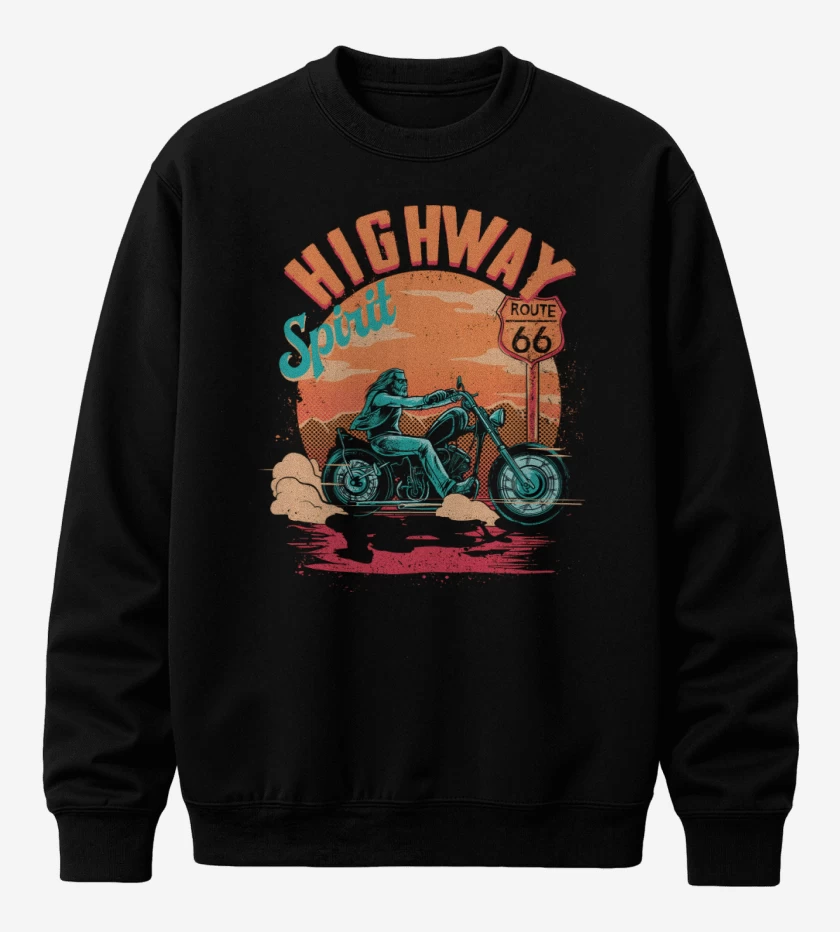 Poleron polo Negro de Highway Spirit