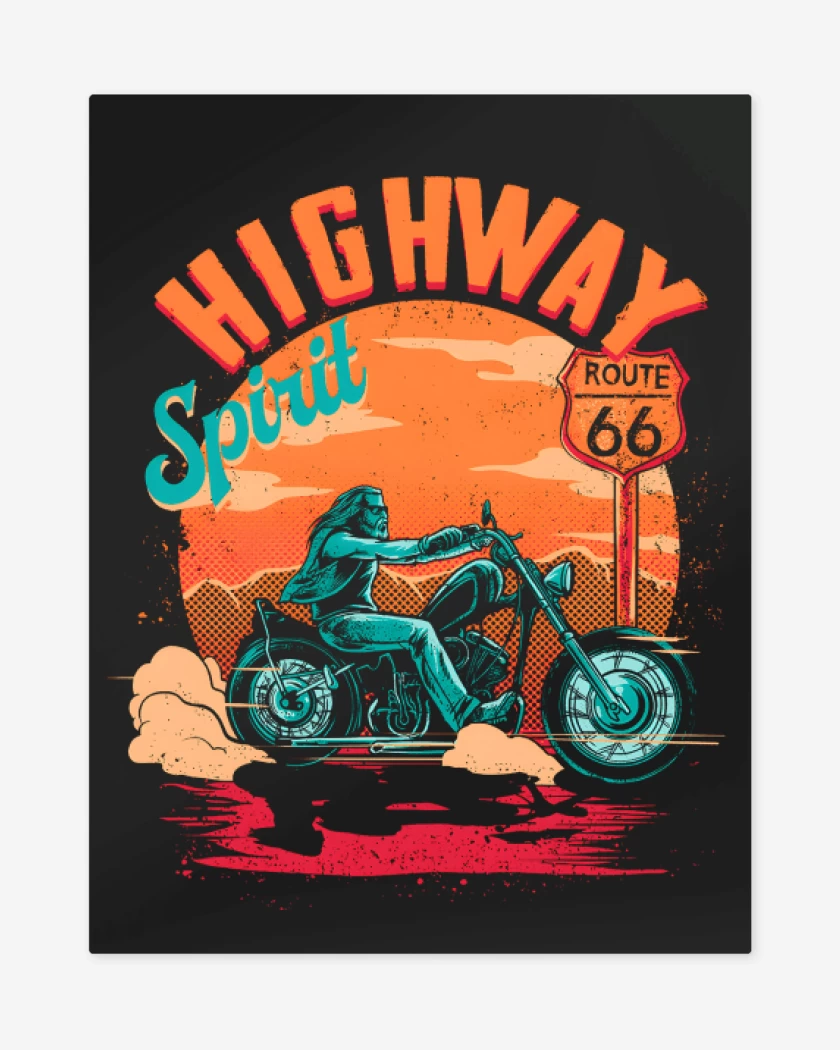 Print metalico Negro de Highway Spirit