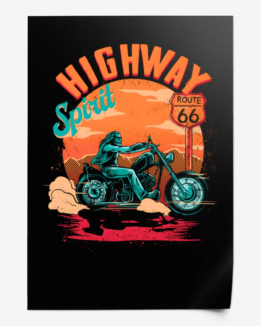 Print Negro de Highway Spirit