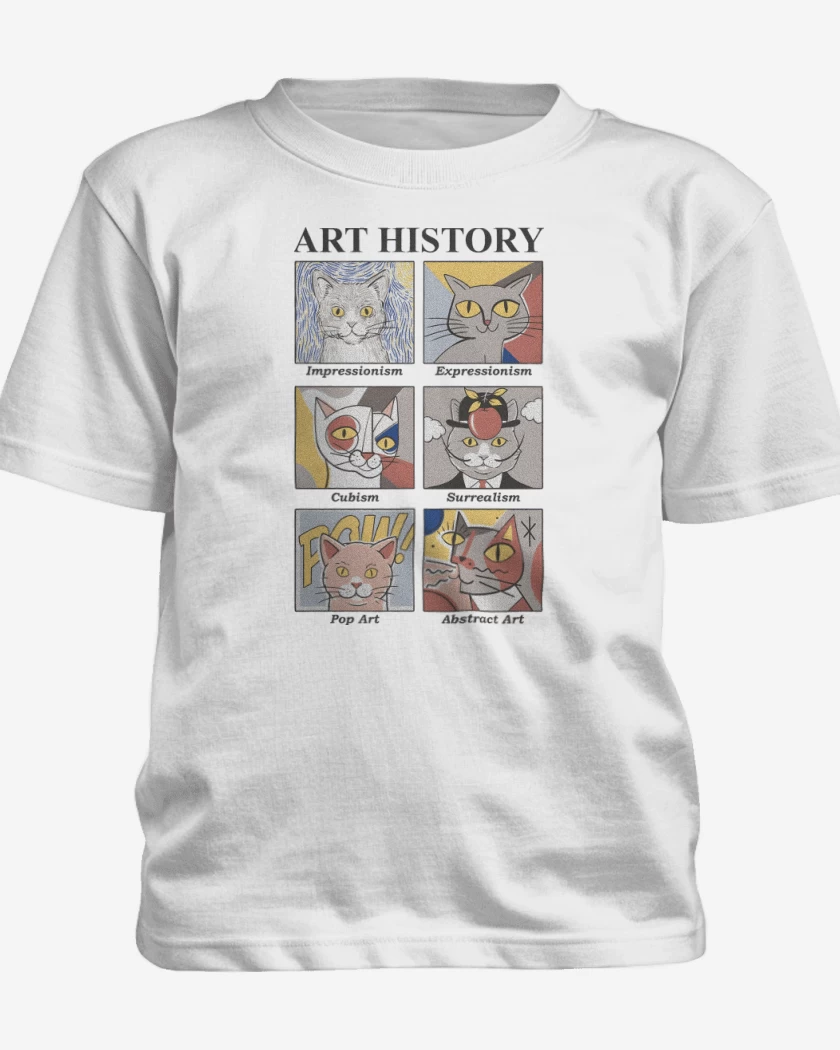 Polera de niño Art Cats History