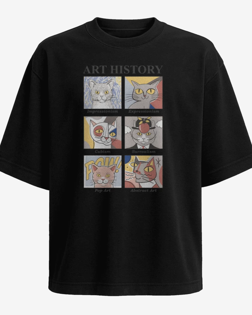 Polera Oversize Art Cats History