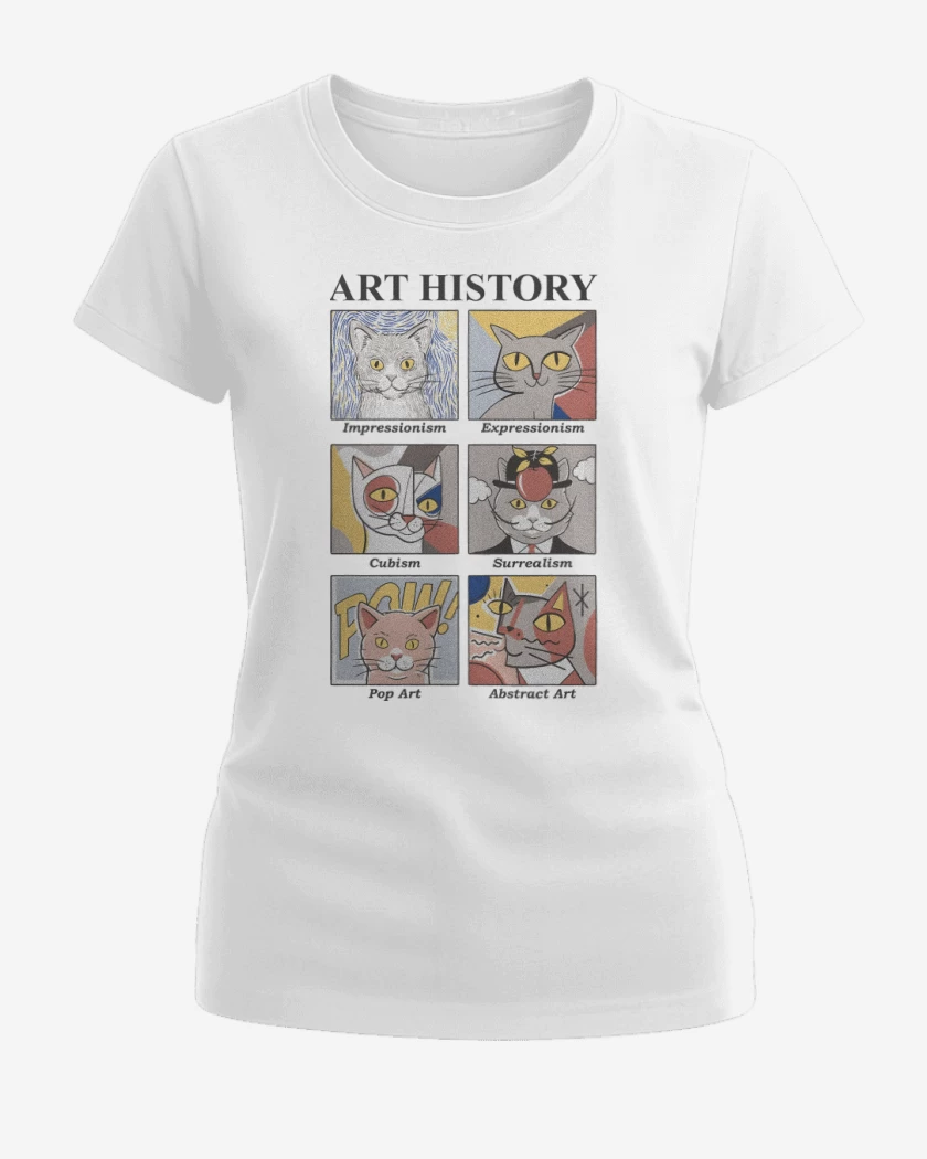 Polera de Mujer Blanco de Art Cats History