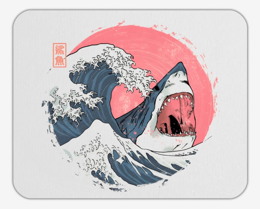 Mousepad Tiburón de Hokusai