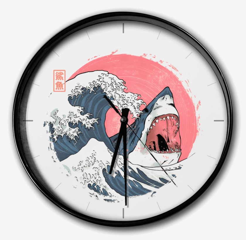 Reloj Blanco de Tiburón de Hokusai