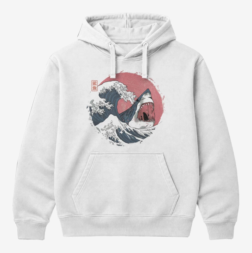 Polerón Canguro Blanco de Tiburón de Hokusai