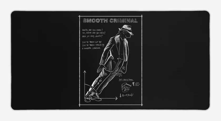 Mouse pad Gamer Negro de Smooth Criminal