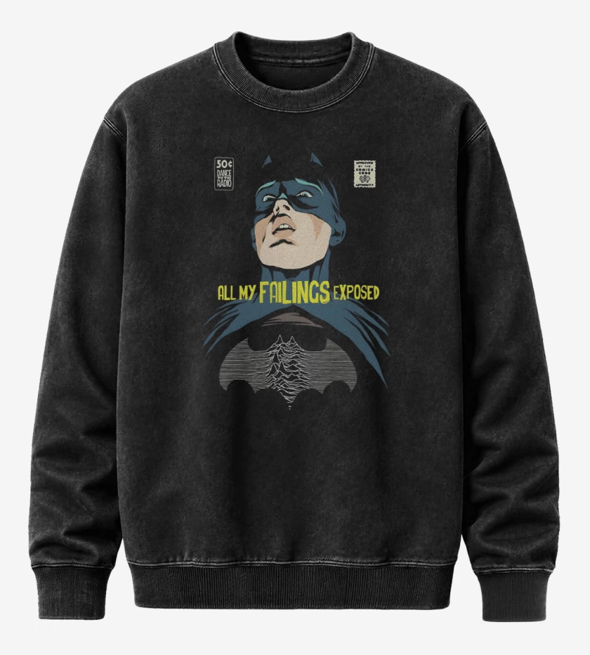 Poleron Polo Acid Wash Negro de All My Failings Exposed