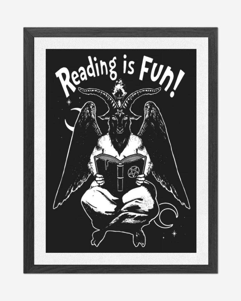 Cuadro decorativo Negro de Leer es Divertido