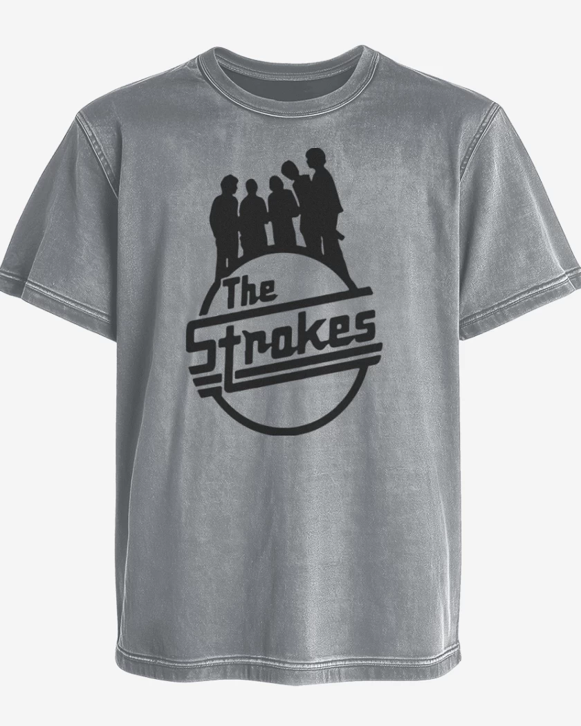 Polera desgastada Gris Melange de The Strokes