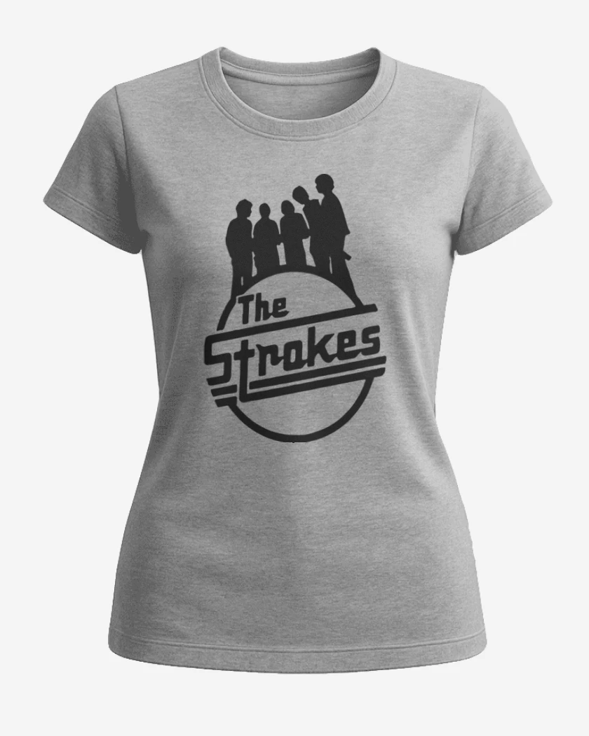 Polera de Mujer Gris Melange de The Strokes
